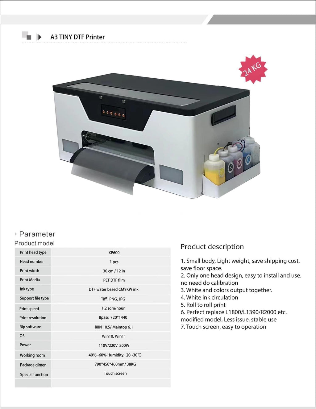 A3 Commercial DTF Printer