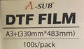 Asub A3+ PET Film for DTF heat transfer
